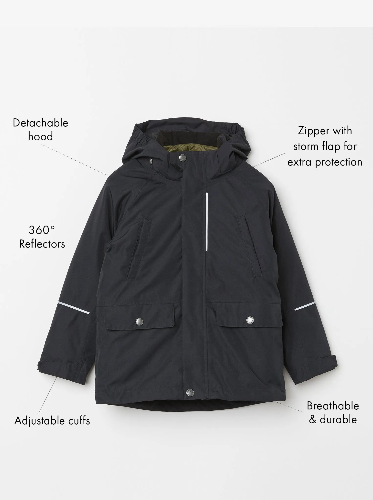 3 in 1 Waterproof Kids Coat