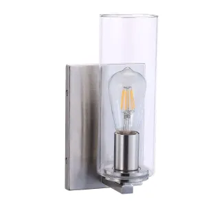 Acacia 11 In. Wall Light Brushed Nickel Finish