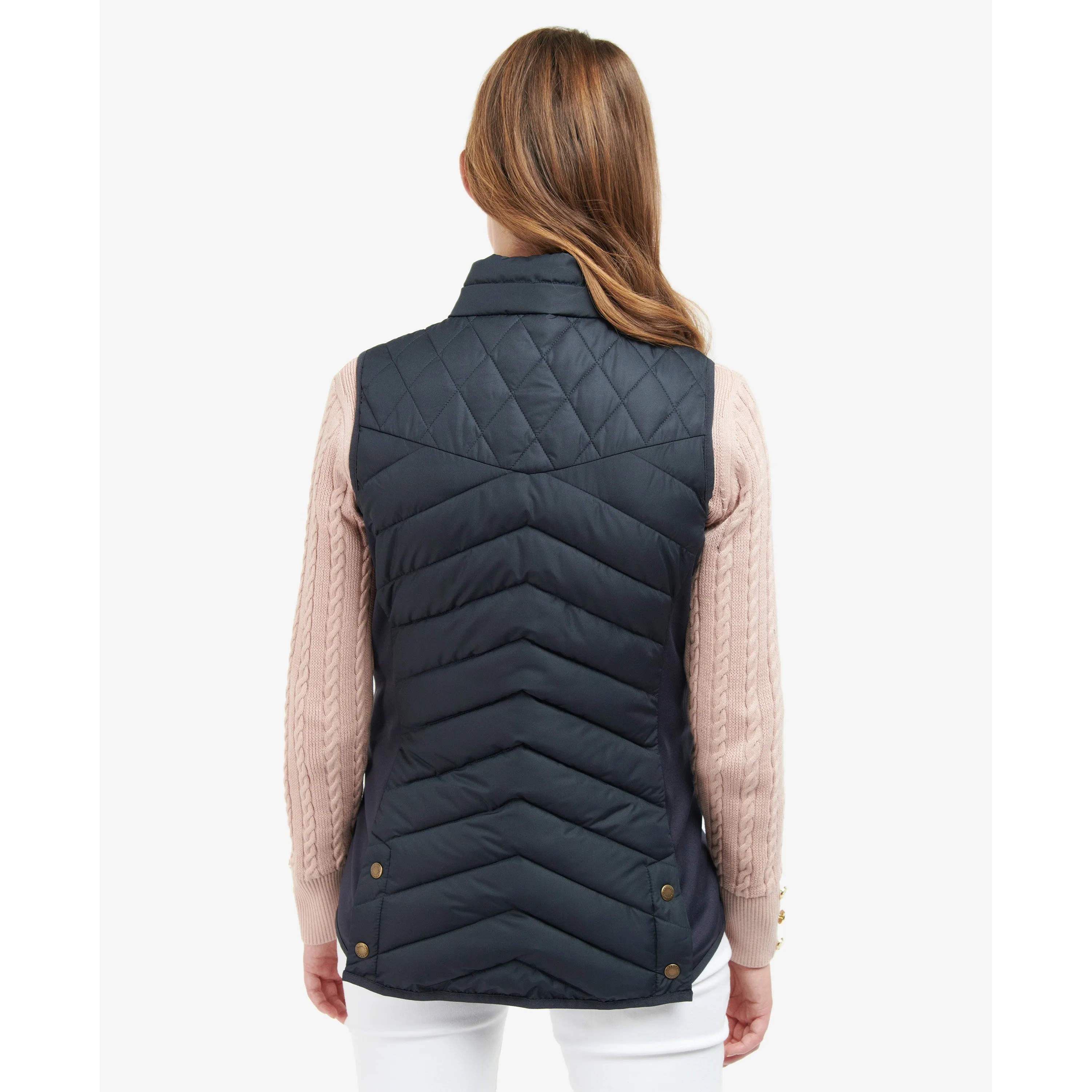 Barbour Stretch Cavalry Ladies Gilet - Dark Navy/Dark Navy Marl