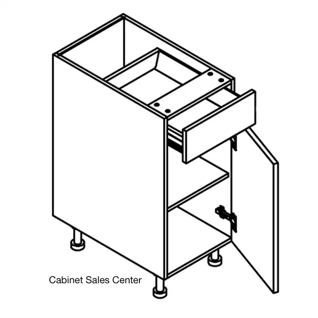 Base Cabinet 1 door, 1 drawer - Modern Line