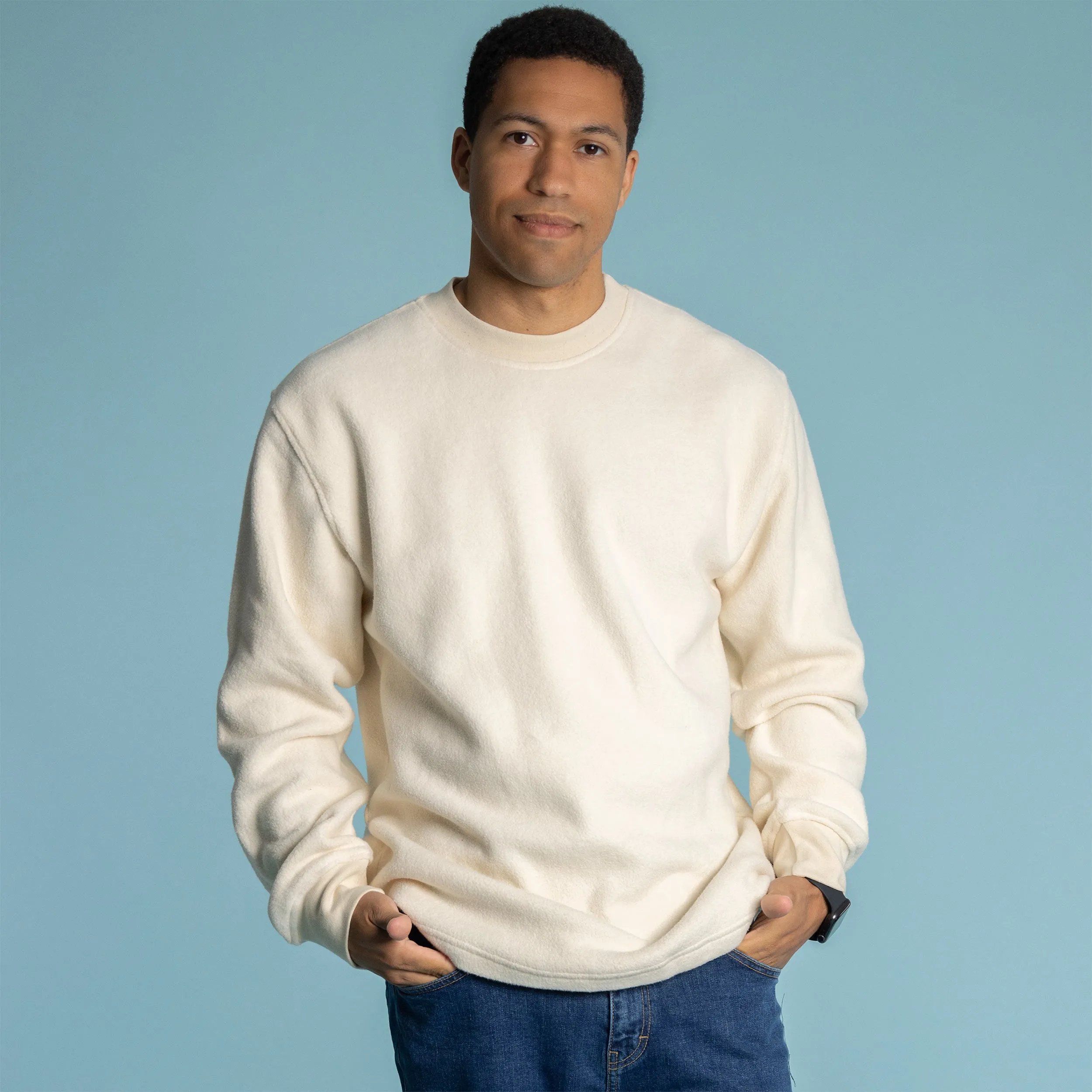 BUFFALO 100% Organic Cotton Fleece Sweatshirt (Unisex) (Latex-free)