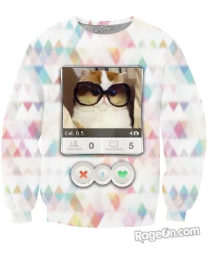 Cat Tinder Crewneck Sweatshirt