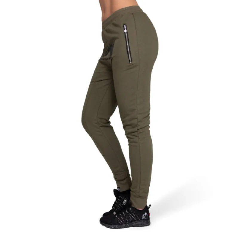 Celina Drop Crotch Joggers- Army Green