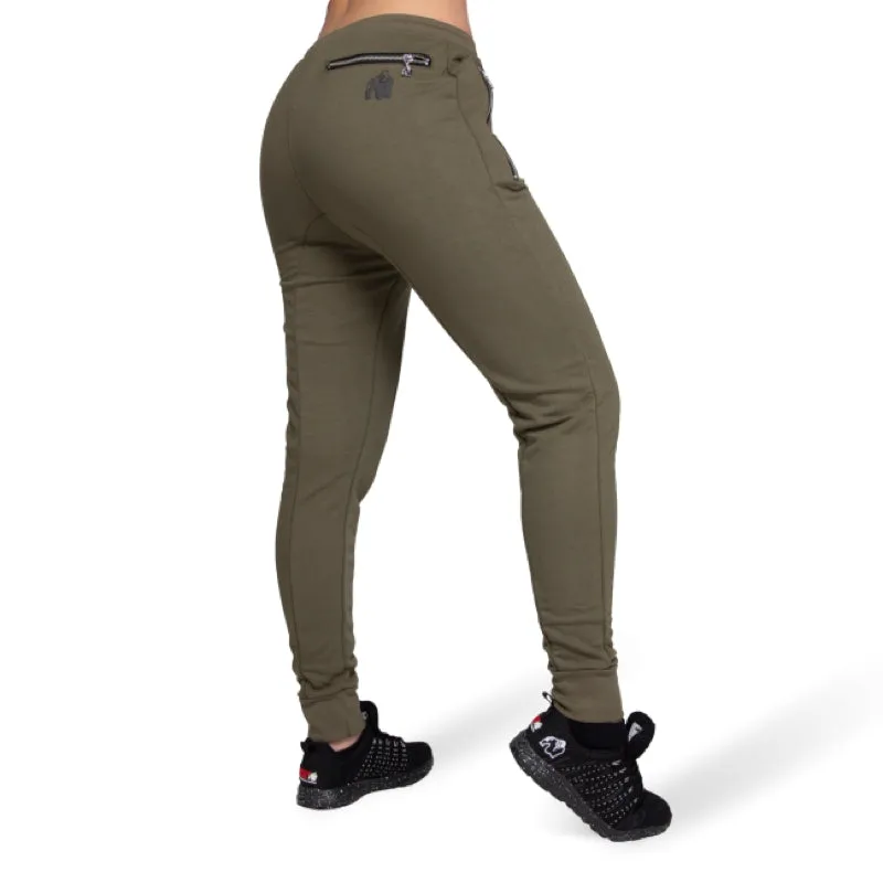 Celina Drop Crotch Joggers- Army Green