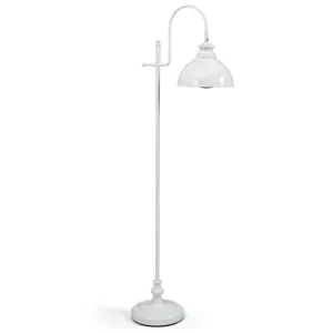 Curved Neck Floor Lamp - White