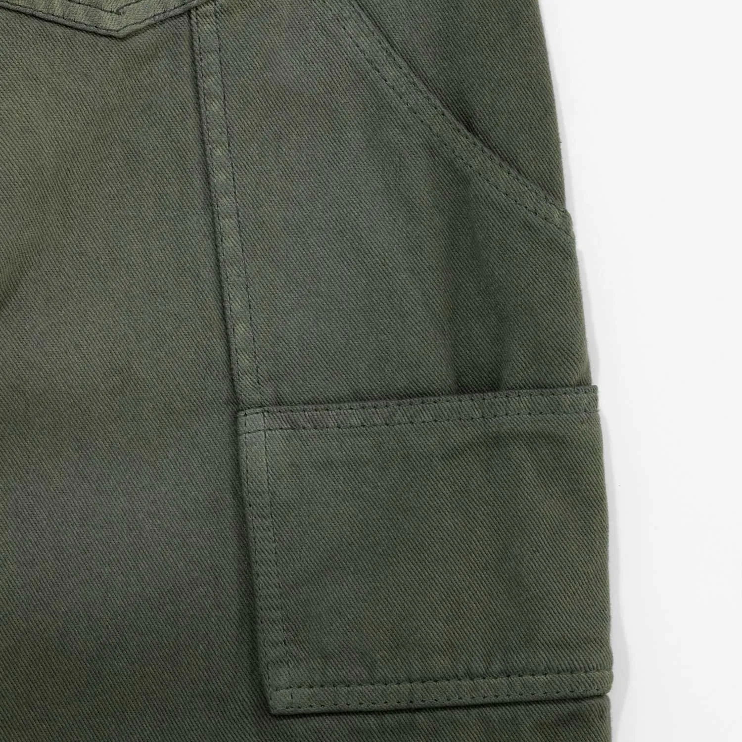 Dirty-Wash Pants - Military Green