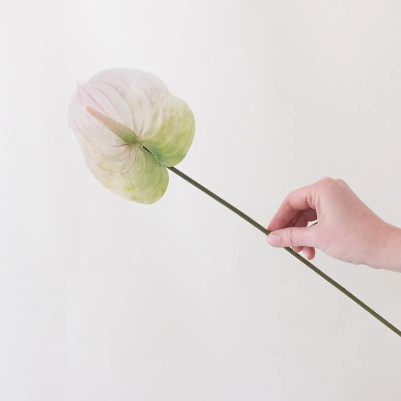 Faux White Anthurium Tropical Wedding Flower