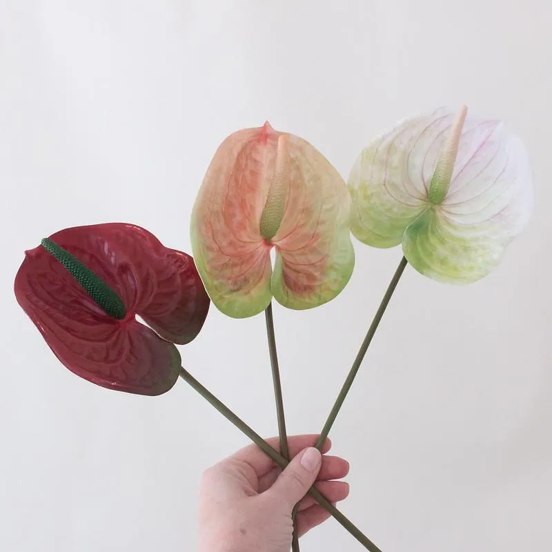 Faux White Anthurium Tropical Wedding Flower