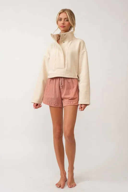 Freya Oversized Crop Sweatshirt Top