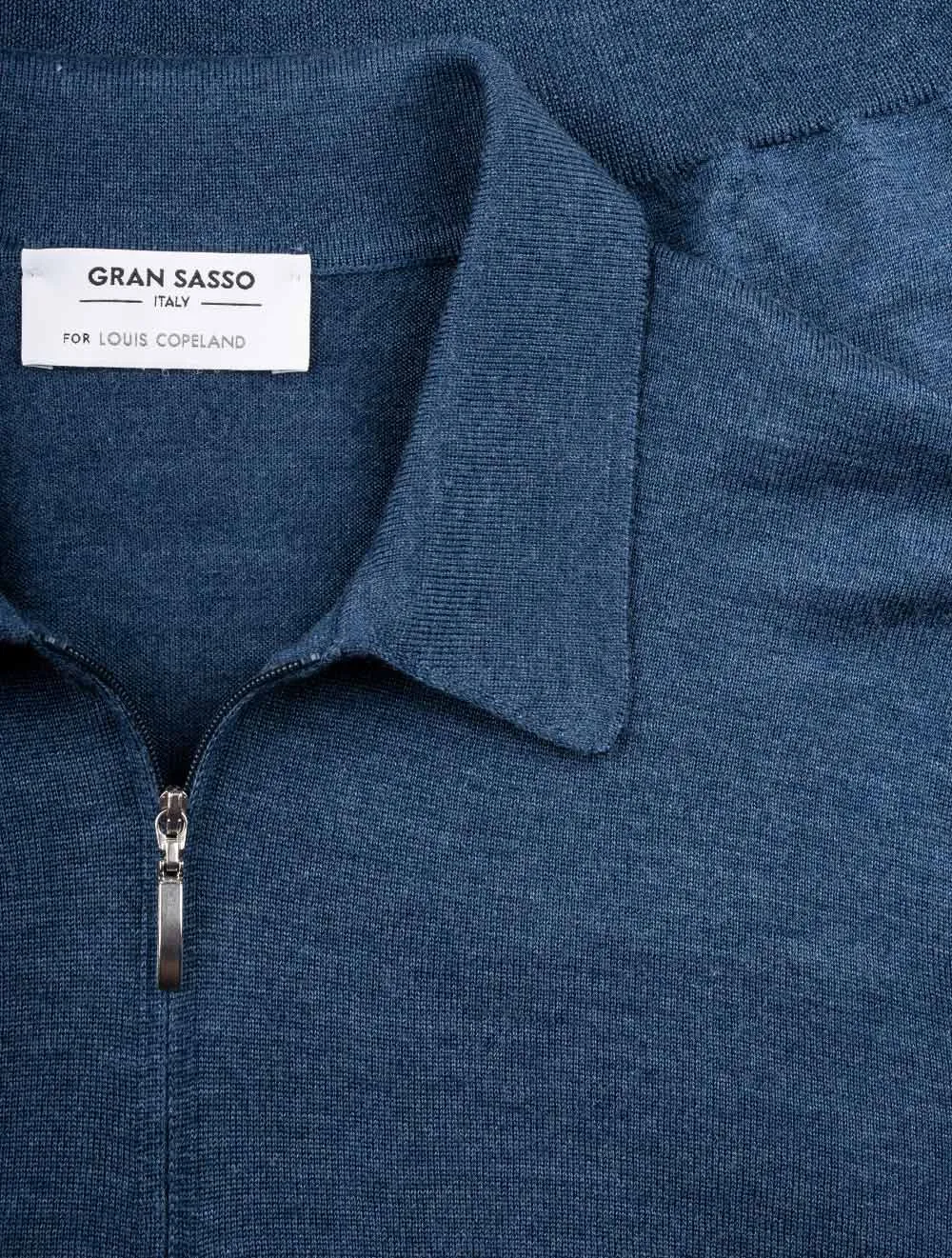 Half Zip Tennis Polo Blue