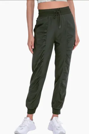 Keep it Cool Olive Ruched Joggers