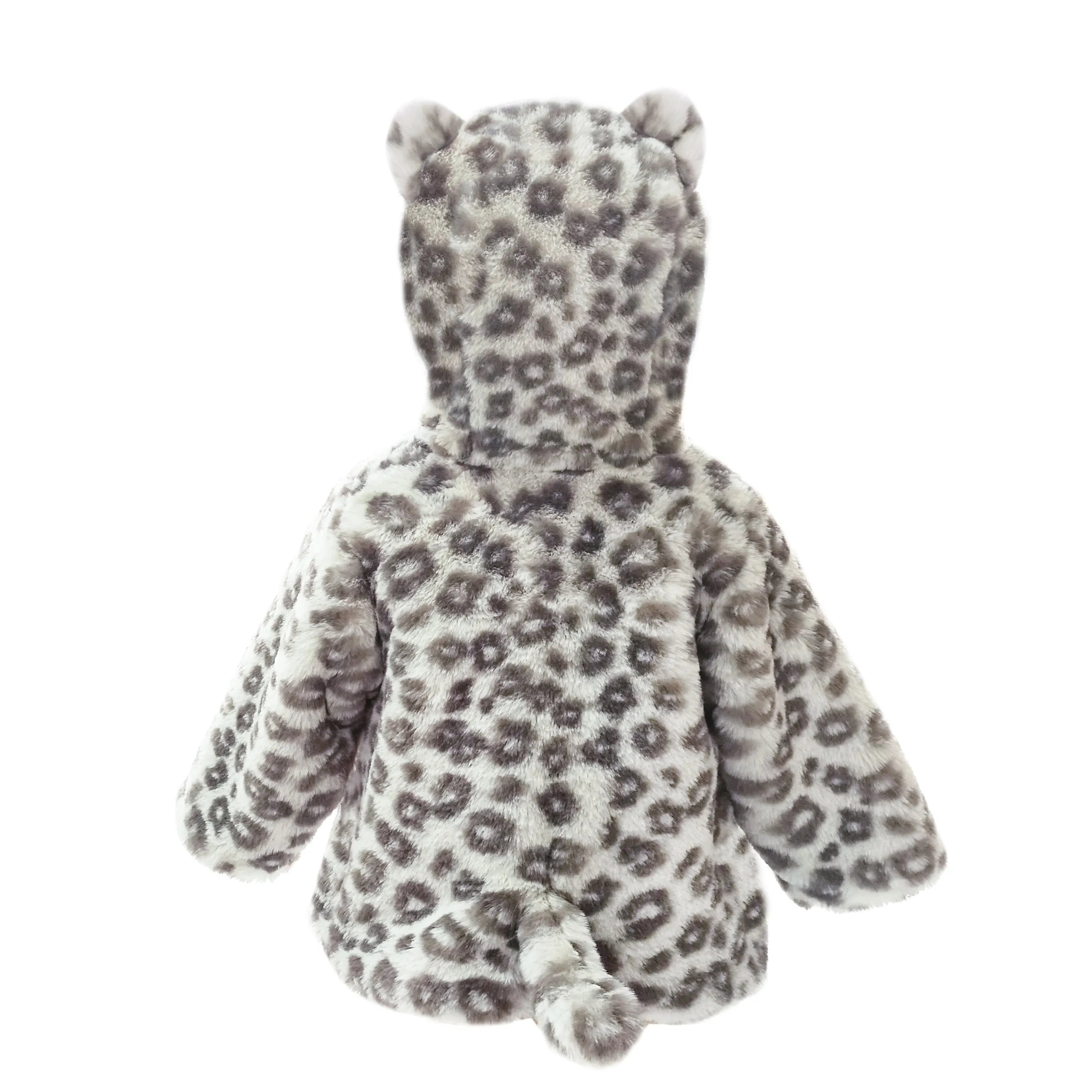 Leopard Faux Fur Hooded Baby Coat 12 To 18M