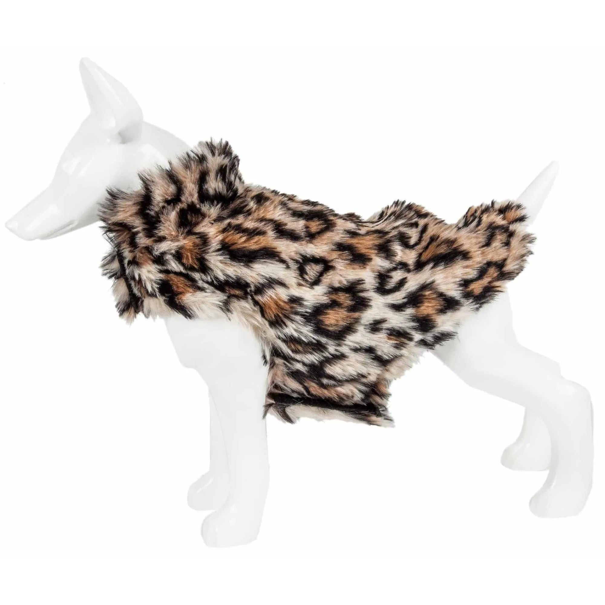 Leopard print mink fur dog coat Fashion