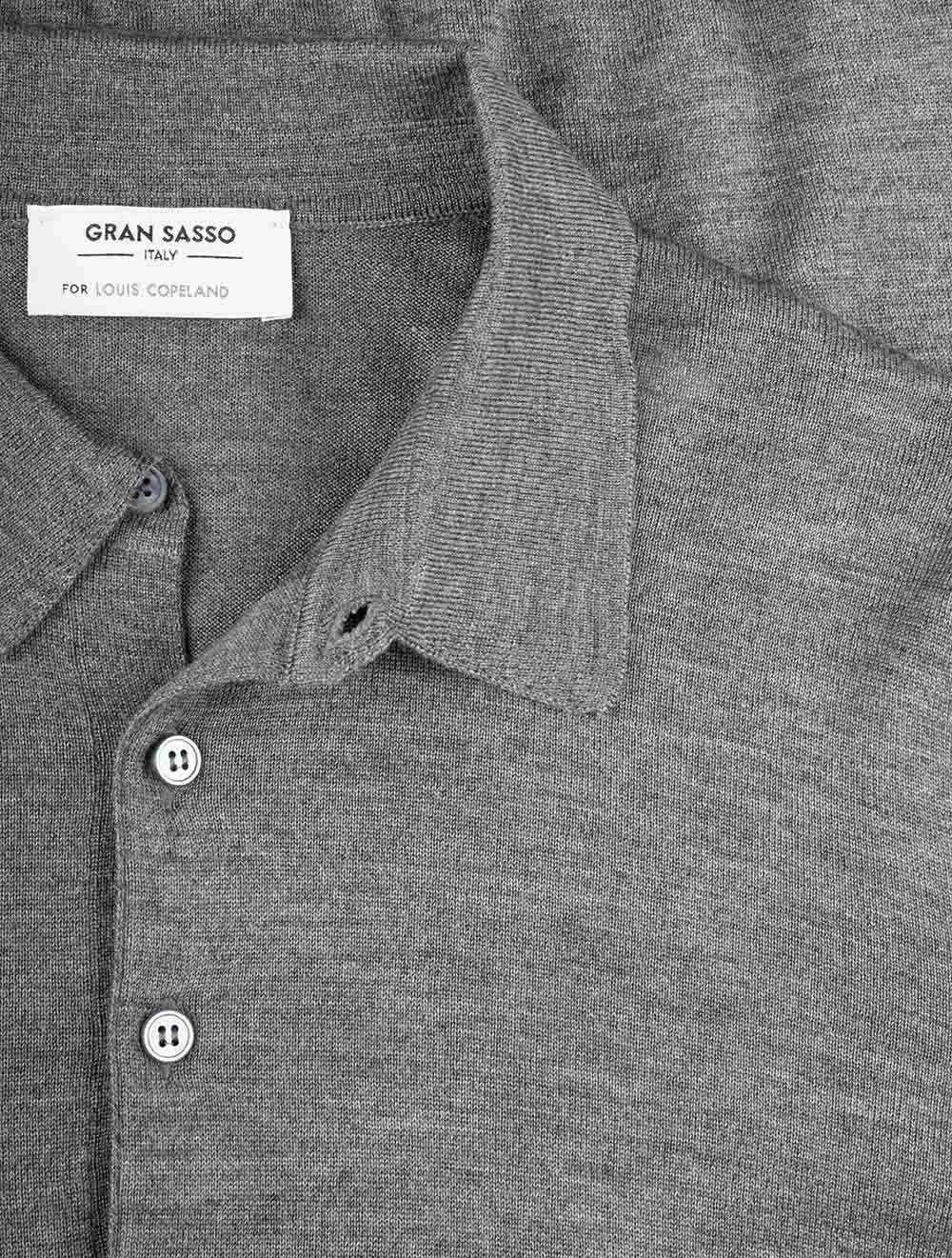 Long Sleeve Tennis Polo Grey