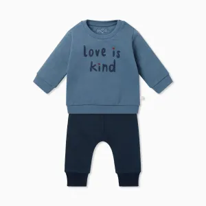 Love Is Kind Slogan Sweater & Joggers Outfit