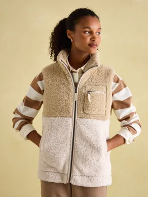 Mallory Cream Fleece Gilet