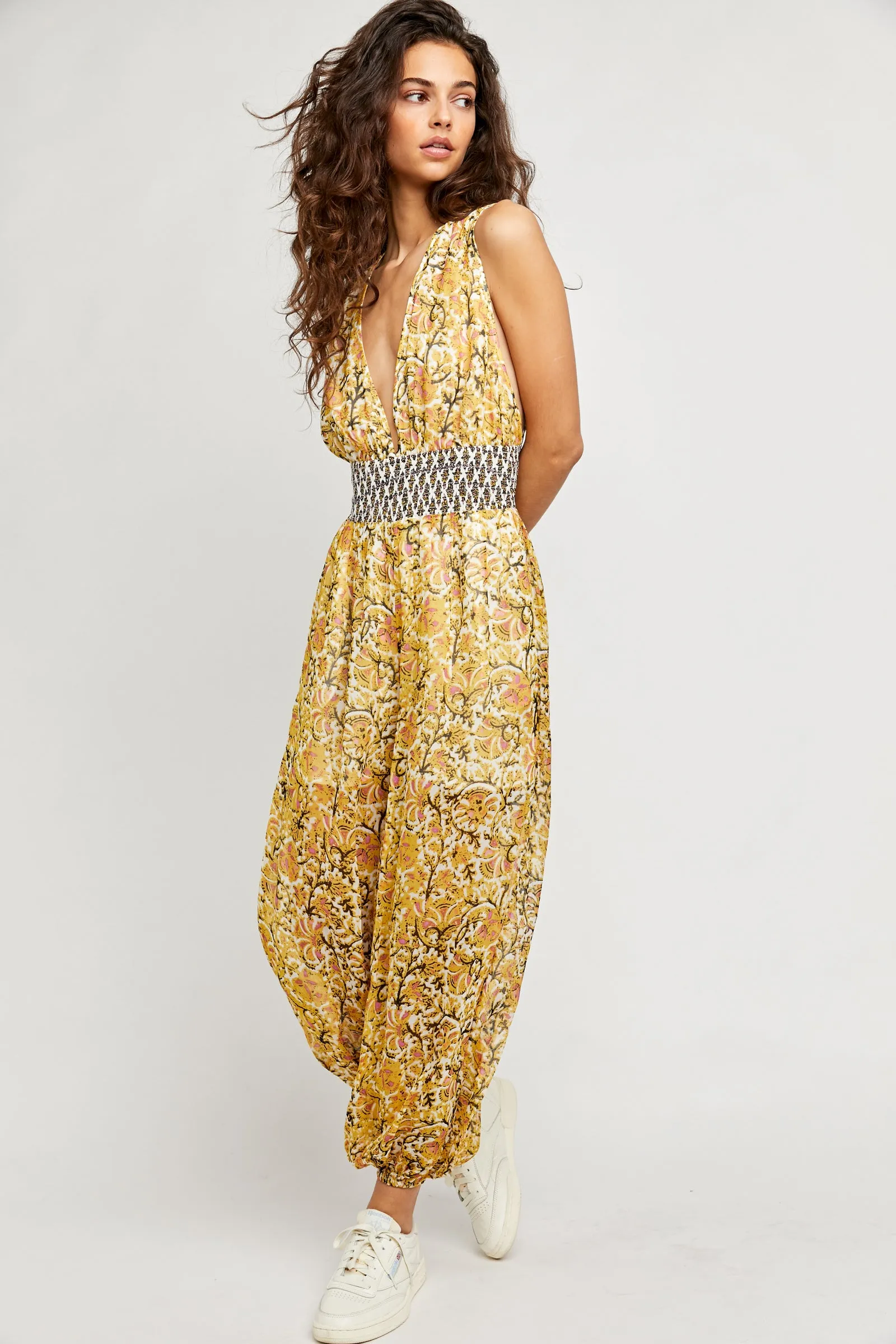 Maria's Soft Yellow Jumpsuit - Free People