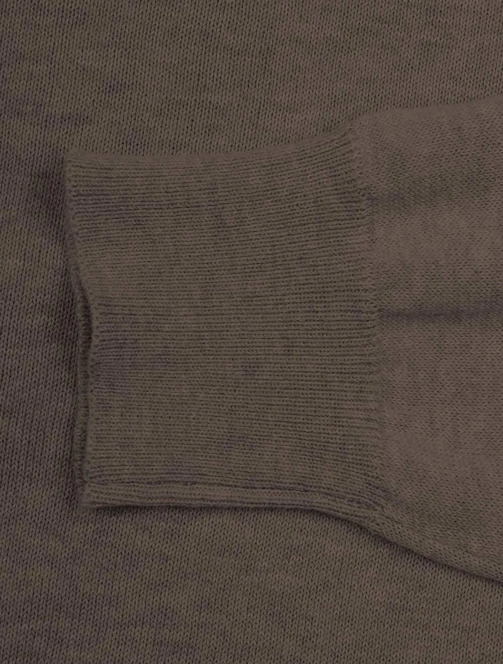 Merino Long Sleeve Polo Brown