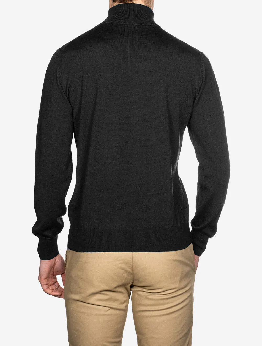 Merino Turtle Neck Black