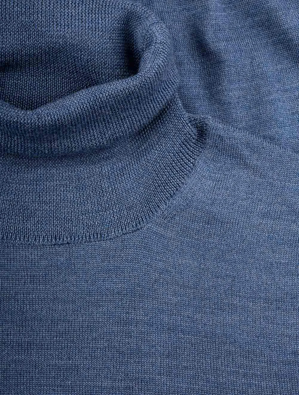 Merino Turtle Neck Blue