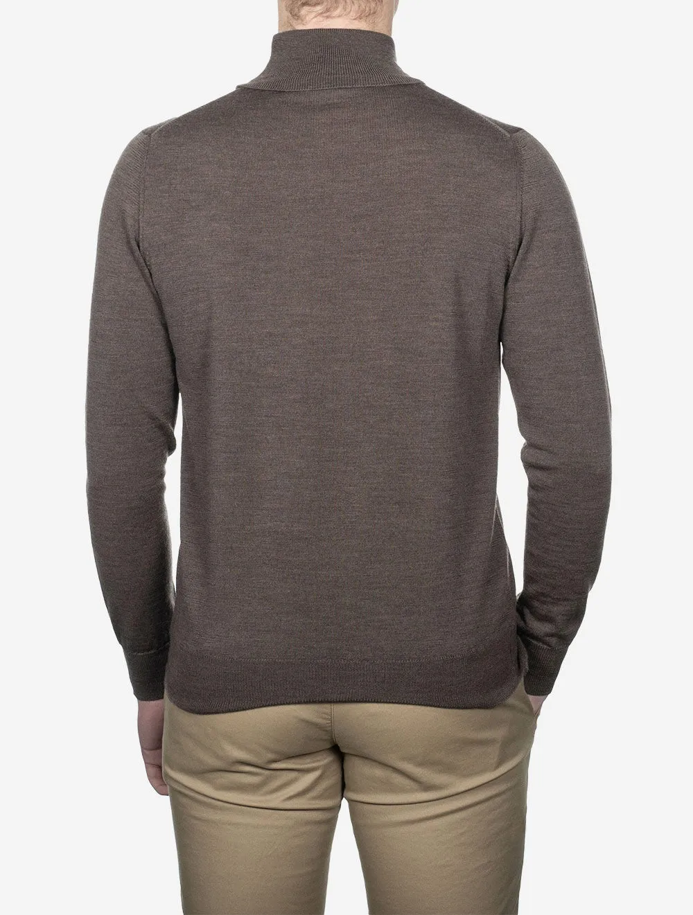 Merino Wool Turtle Neck Chestnut