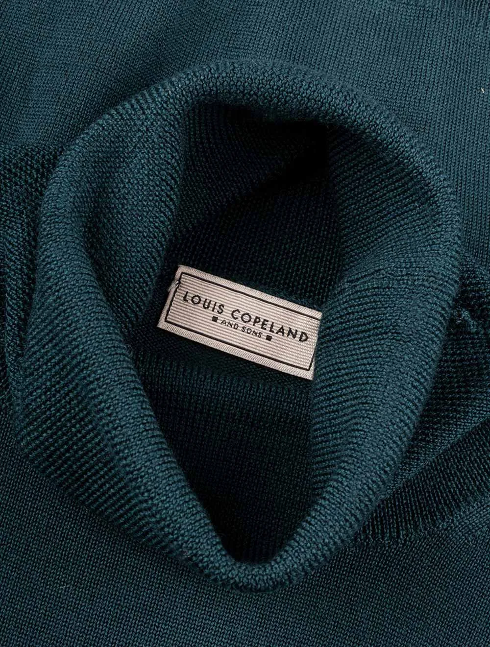 Merino Wool Turtle Neck Green