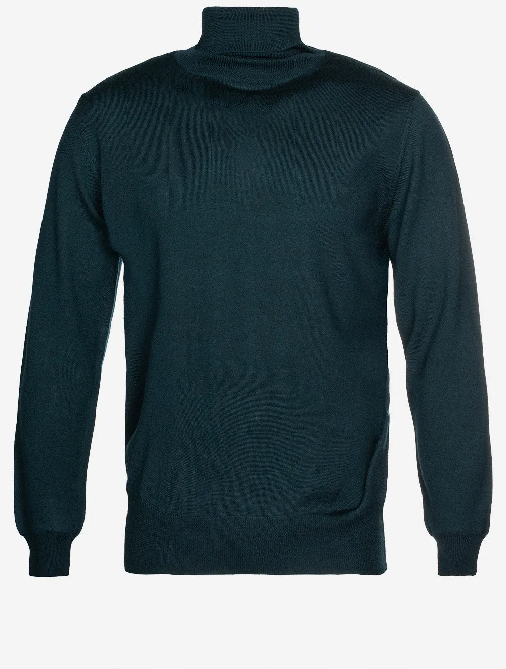 Merino Wool Turtle Neck Green