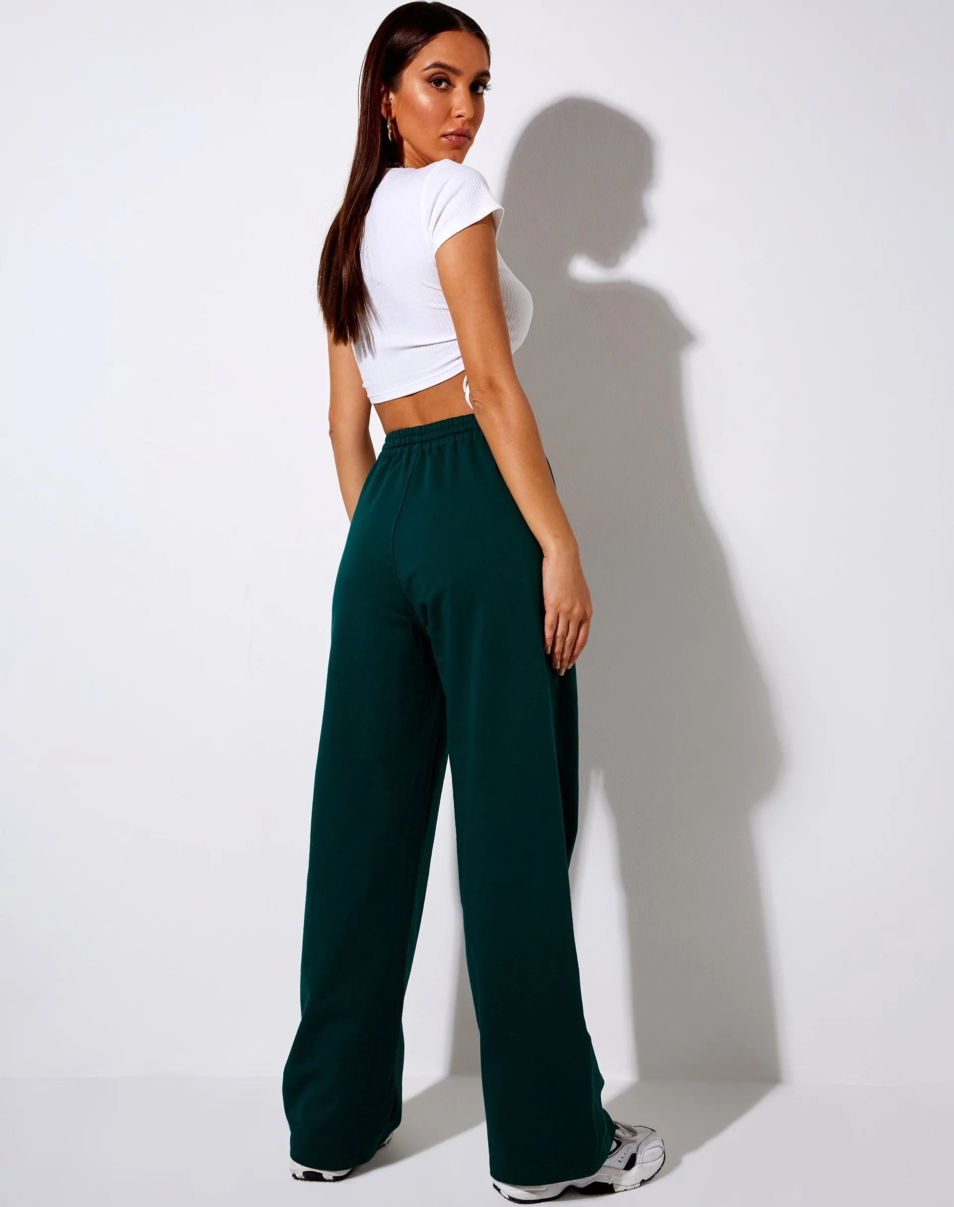 Nattan Jogger in Bottle Green 'Angel' Embro