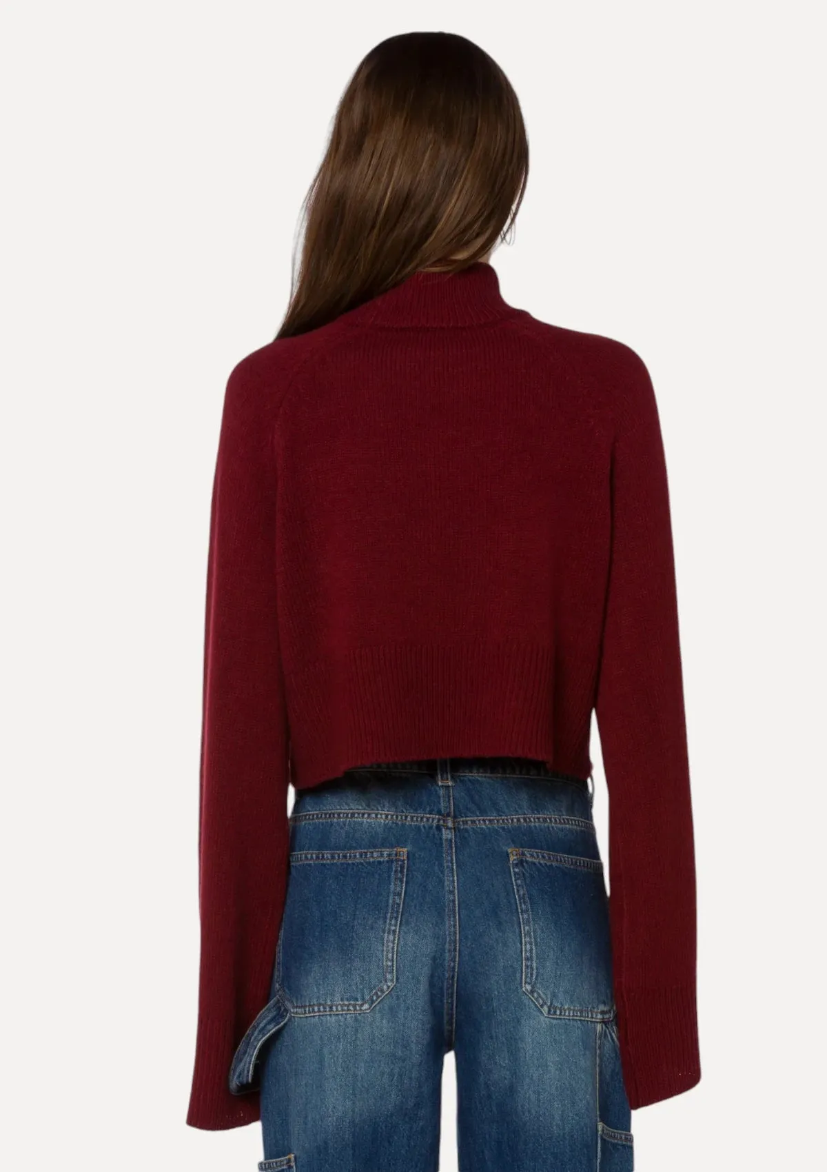 Oaklynn Long Sleeve Mock Top - Cabernet