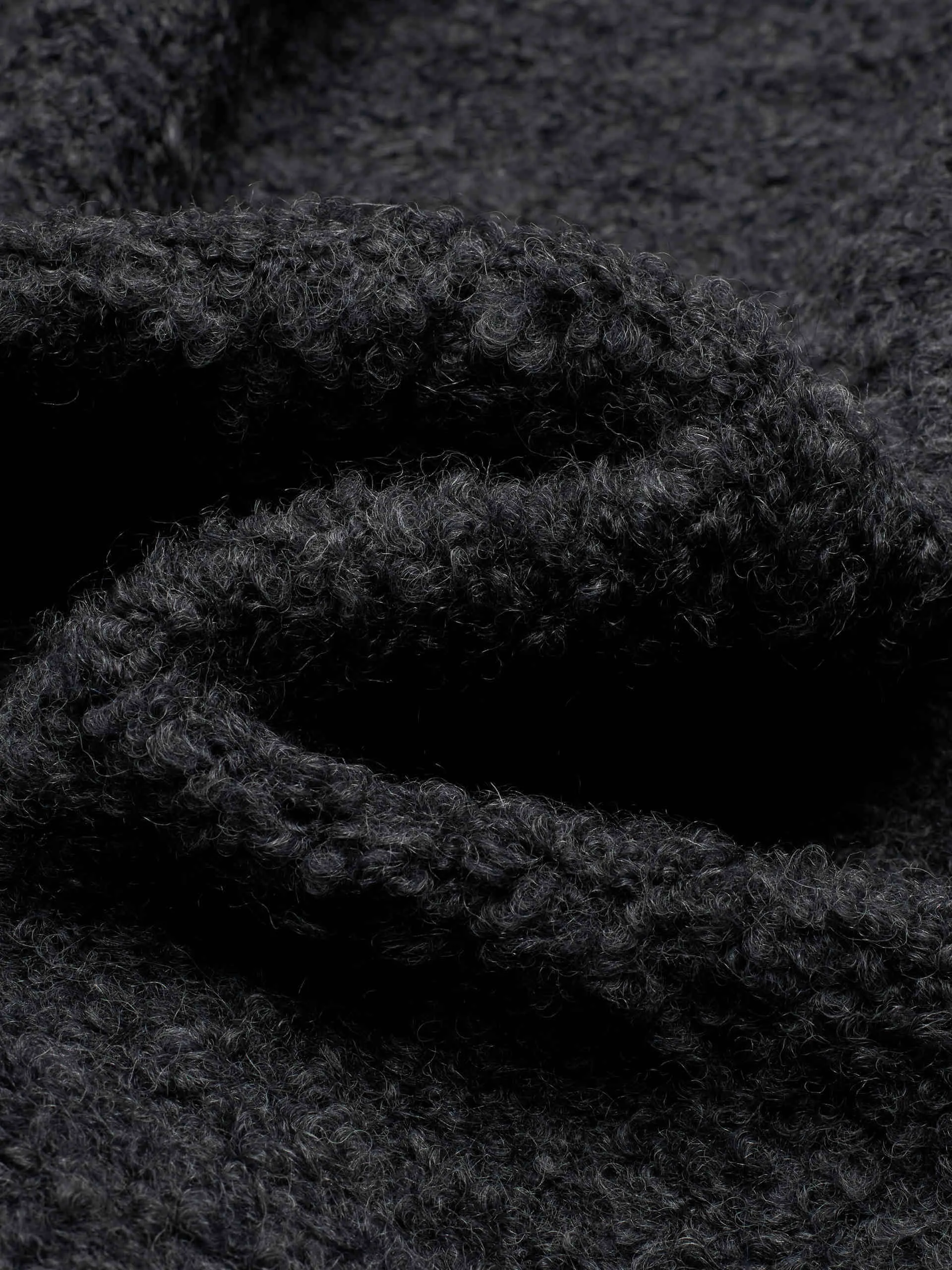 Oversize Boucle Knit Coat