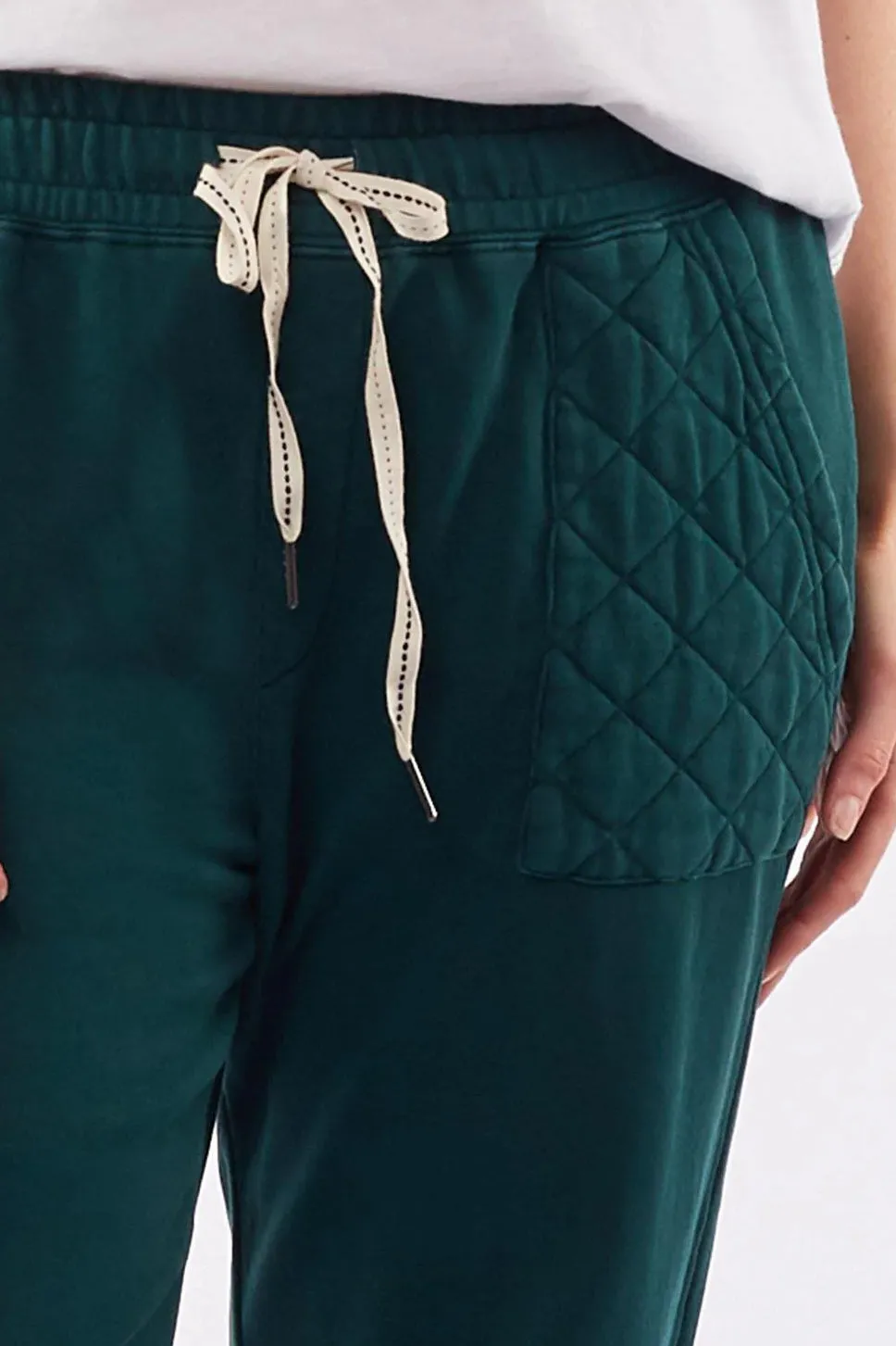 Quilted Pocket Pant in Alpine Green