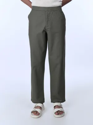 Raw Slub Relaxed Olive Flexiwaist Pants