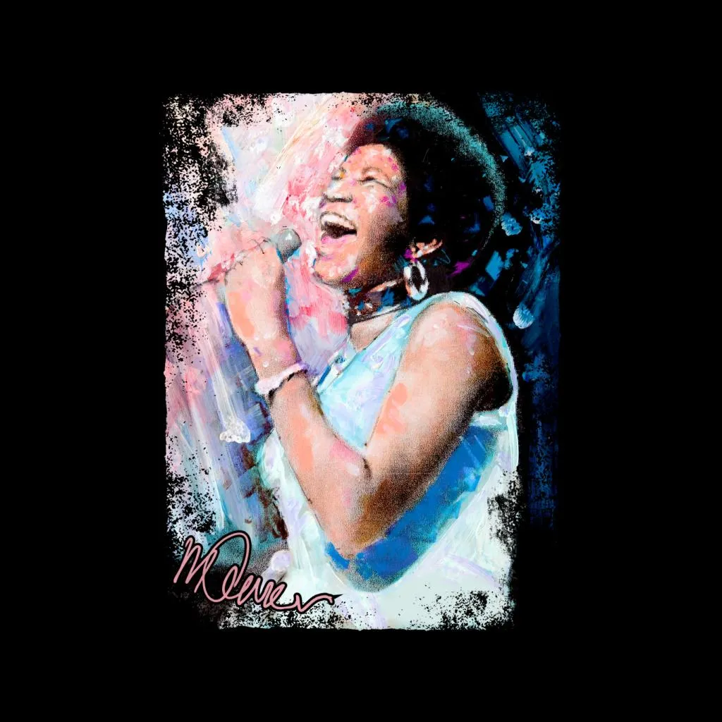 Sidney Maurer Original Portrait Of Aretha Franklin Singing Men's Varsity Jacket