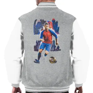 Sidney Maurer Original Portrait Of Cristiano Ronaldo Men's Varsity Jacket