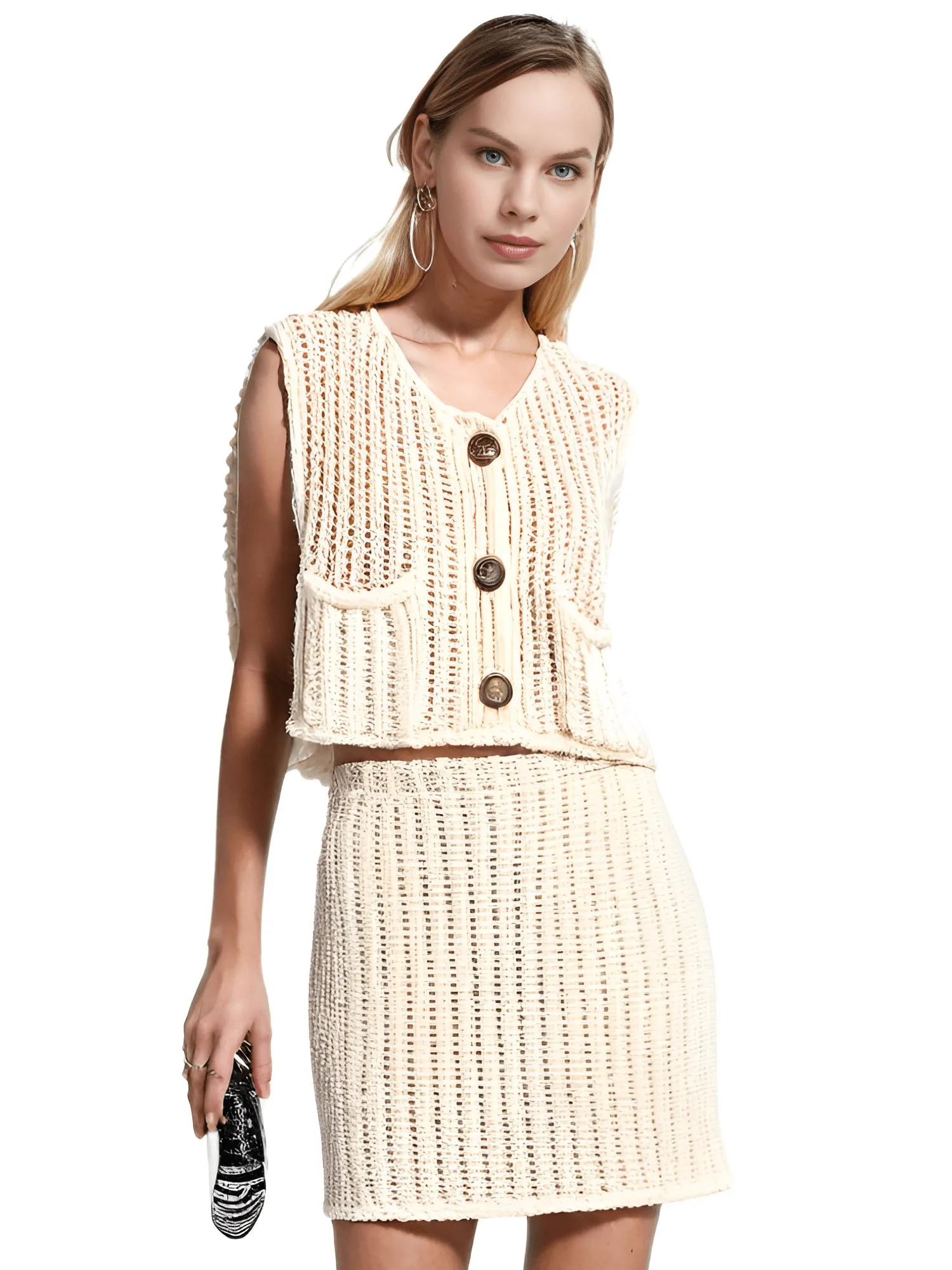 Sleeveless Crop Sweater Vest Solid Loose Casual Sweater Vest Cable Knit Sweater Vest For Women