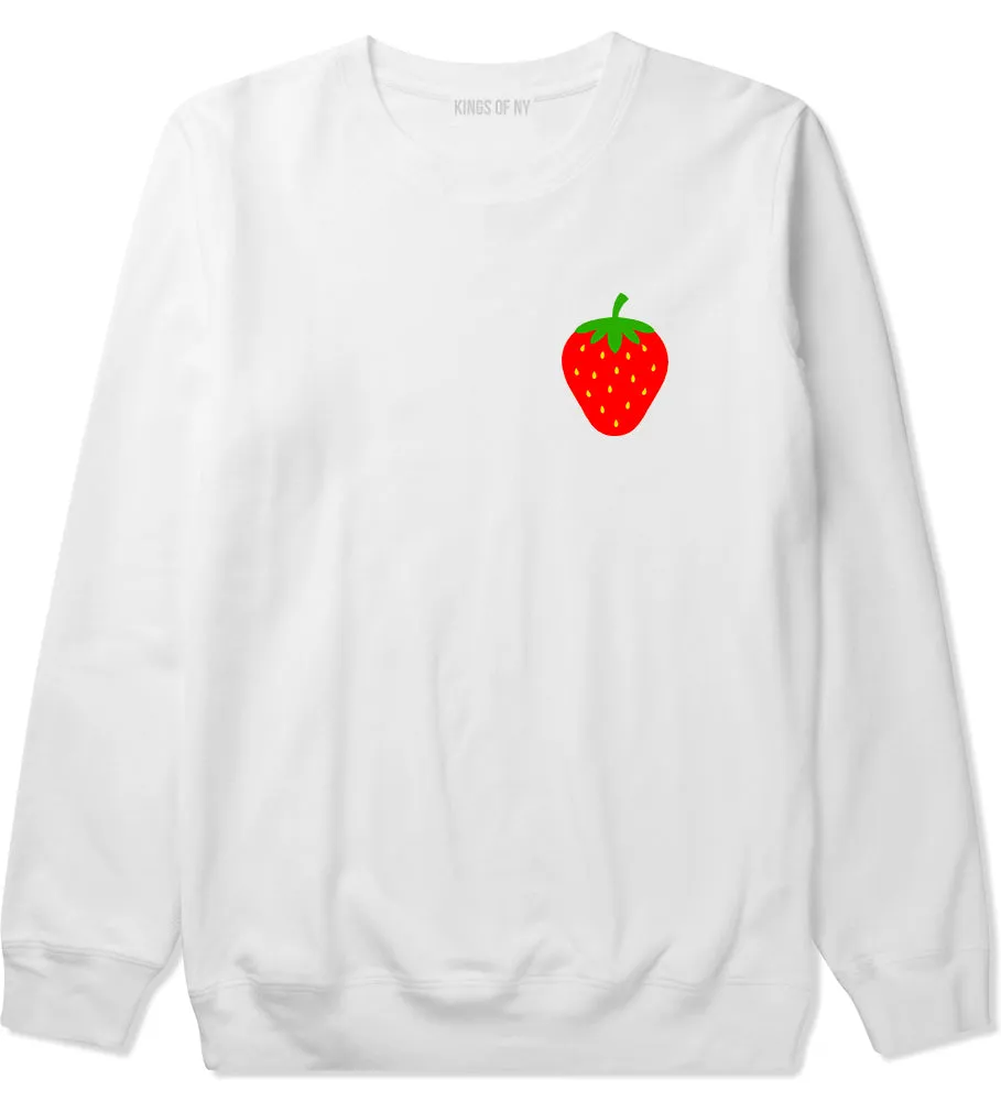 Strawberry Fruit Chest Mens Crewneck Sweatshirt