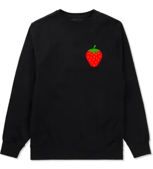 Strawberry Fruit Chest Mens Crewneck Sweatshirt