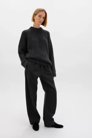 Textured Crew Neck Jumper