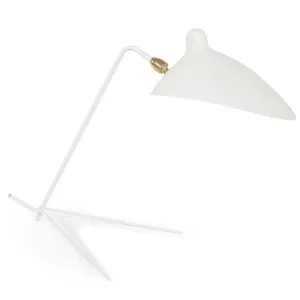 V Base Table Lamp - White