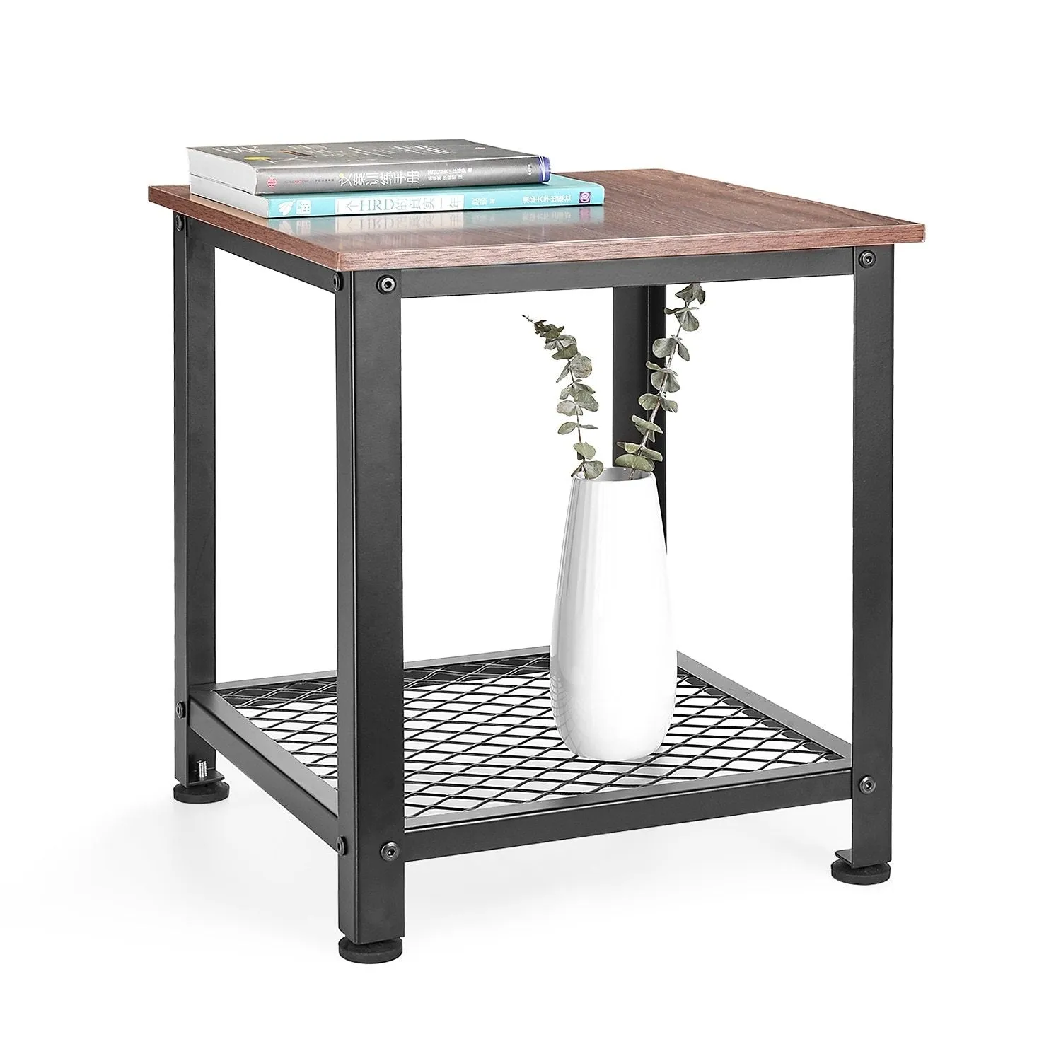 Vernon - Metal Frame Square Double Layer Side Table